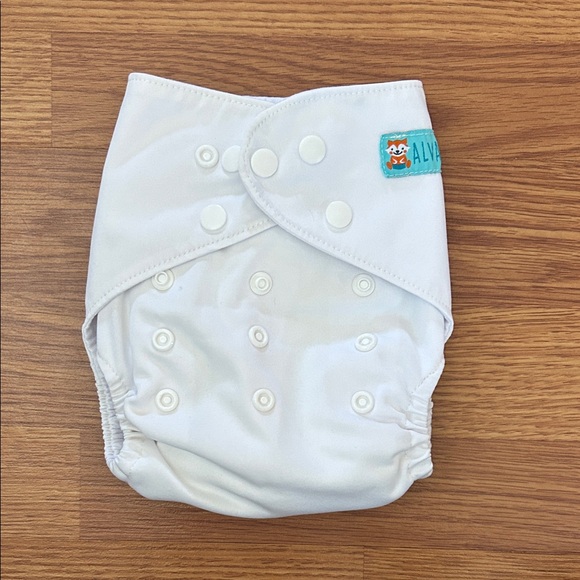 Alva Baby White Cloth Pocket Diaper EUC - Picture 1 of 9